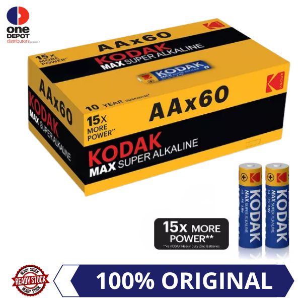 Kodak Max Alkaline Batteries 1 Box 60pcs Shopee Malaysia 8637