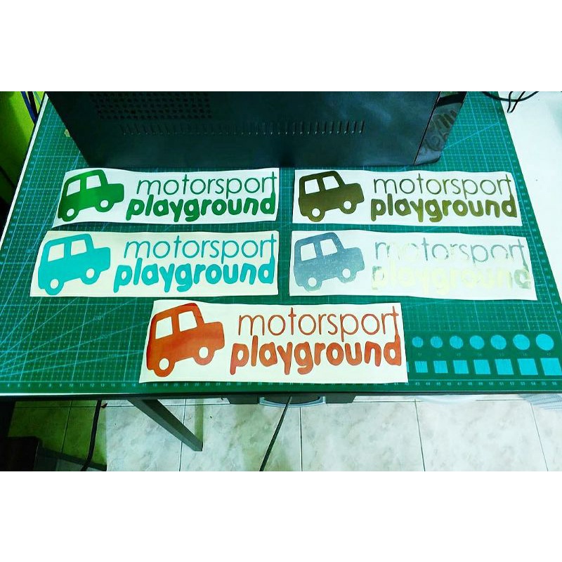 STICKER MOTORSPORT PLAYGROUND (8inci) | Shopee Malaysia