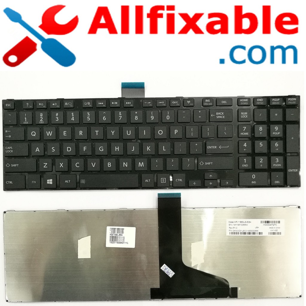 Clavier AZERTY Français De Remplacement Pour Toshiba Satellite L850 L855 L870 L875 - Blanc - Marque KINPOWER - Neuf