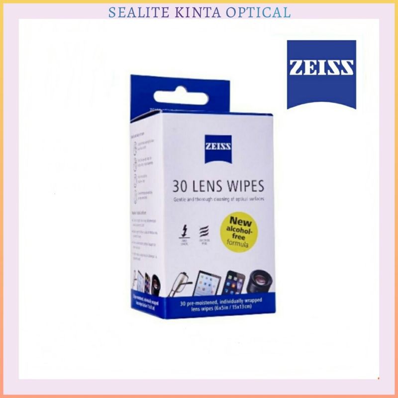 Zeiss Lens Cleaning Wipes With New Alcohol Free Formula ( 30 PCS