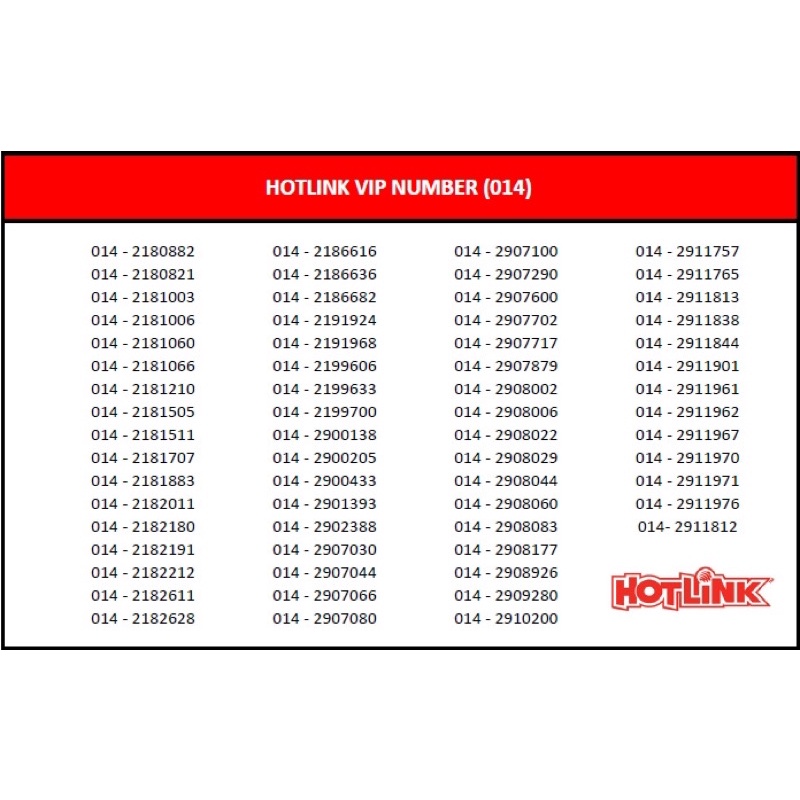 vip number hotlink perpaid | Shopee Malaysia
