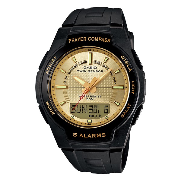 Casio prayer shop compass watch