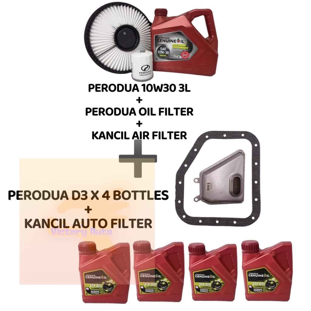 PERODUA 10W30 ENGINE OIL + OIL FILTER + KANCIL KELISA KENARI VIVA AIR