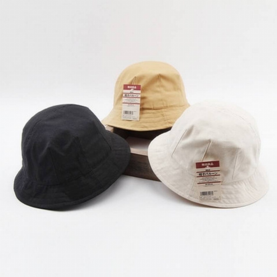 Muji Hat Bucket Hat Japanese Fisherman Hat MUJI Cotton Harajuku Korean