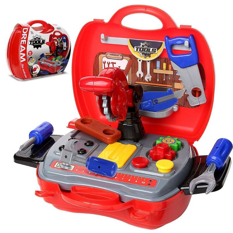 Kids pretend play tools box toys with accessories (19pcs) | Shopee Malaysia