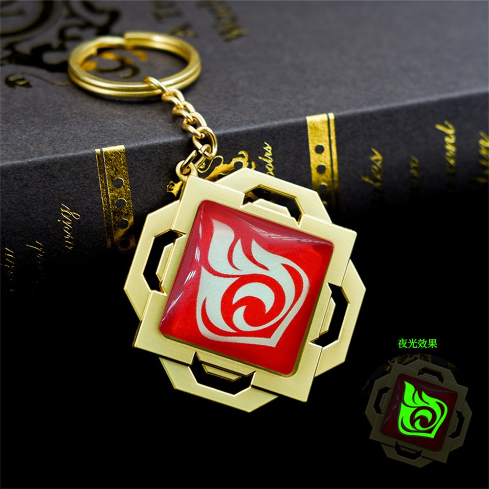 Hot Game Genshin Impact Animation Keychain Vision Element Eye of God ...