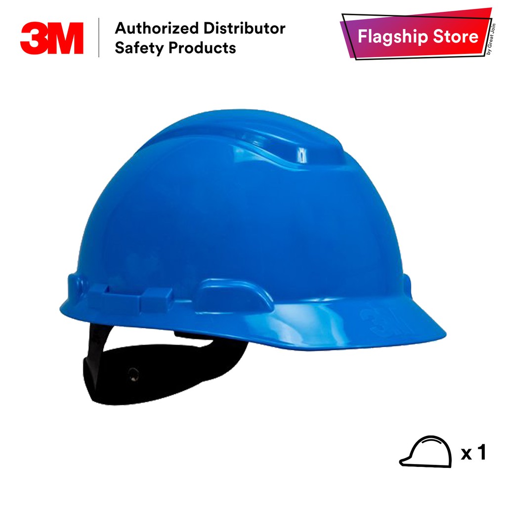 3M H-703R Blue Colour Safety Helmet/ Hard Hat/ 4-Point Suspension ...