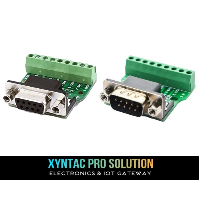 DB9 Screw Terminal to RS232 RS485 Conversion Male / Female Terminal