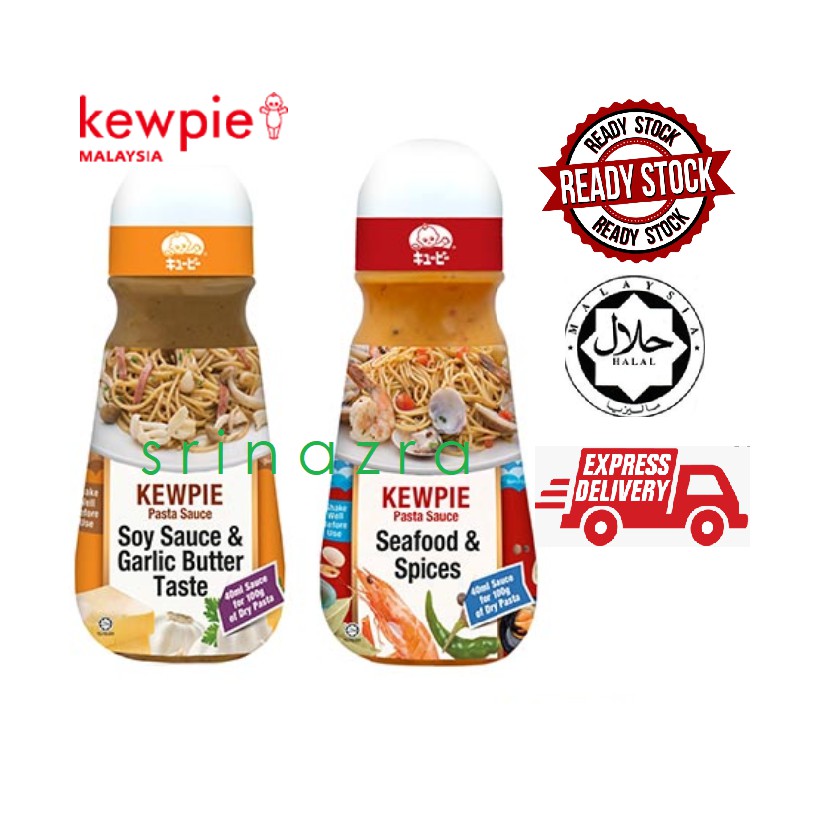 200ml KEWPIE Pasta Sauce SEAFOOD & SPICES / SOY SAUCE & GARLIC BUTTER Taste sos makanan laut