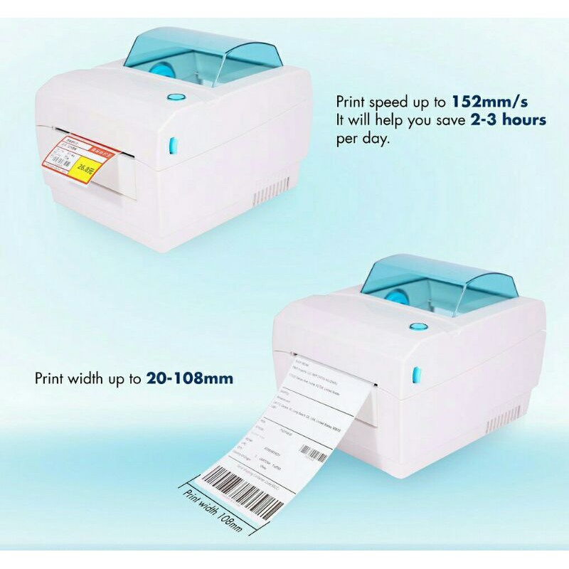 Thermal Printer A6 Shopee Air Waybill Printer Barcode Shipping Label ...