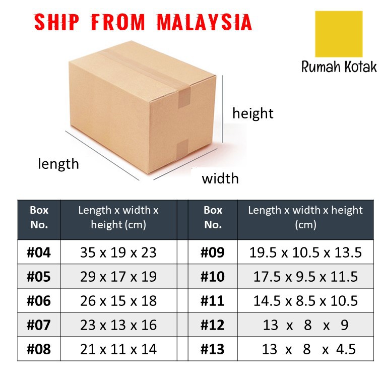 RUMAH KOTAK WHOLESALE Carton Box Small to Medium / Kotak Kecil ...