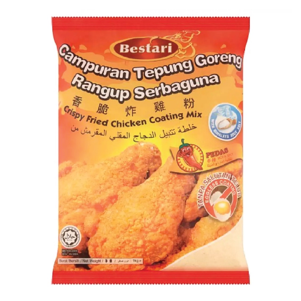 Bestari Crispy Fried Chicken Coating Mix Hot Spicy 1kg Shopee Malaysia 5808