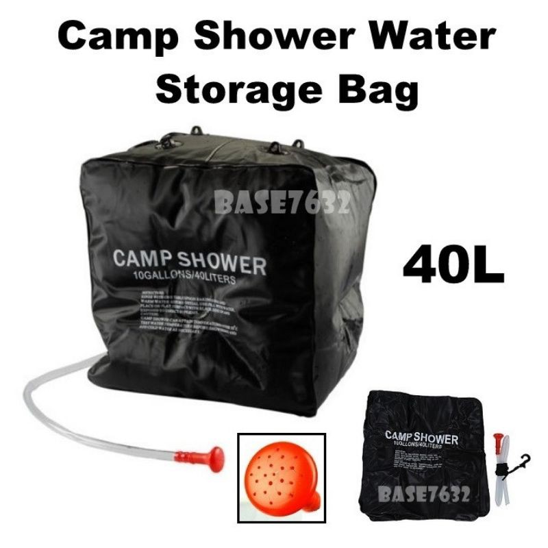 🇲🇾Portable Folding 20L 40L Solar Shower Water Bag Summer Camping