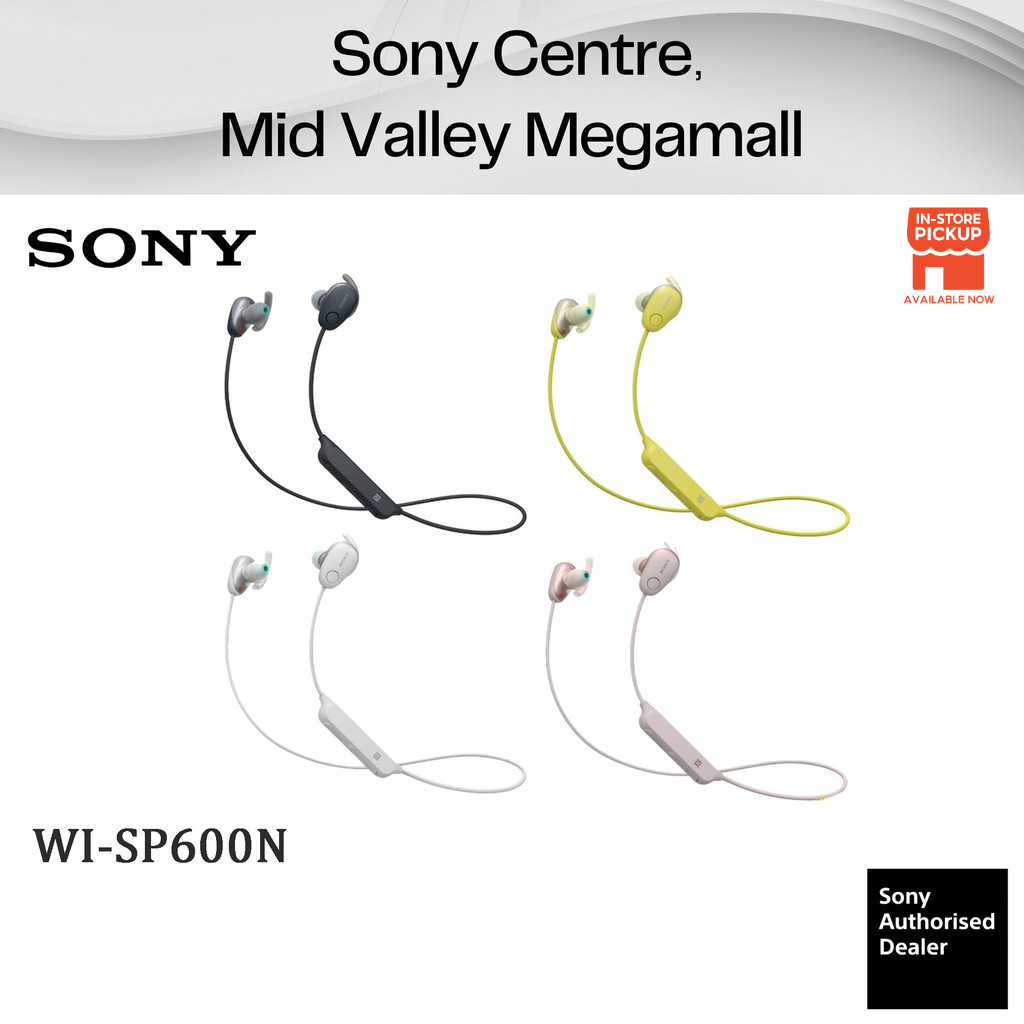 Sony WI SP600N WISP600N SP600N Bluetooth Wireless Noise Cancelling In Ear Sports Headphones Shopee Malaysia
