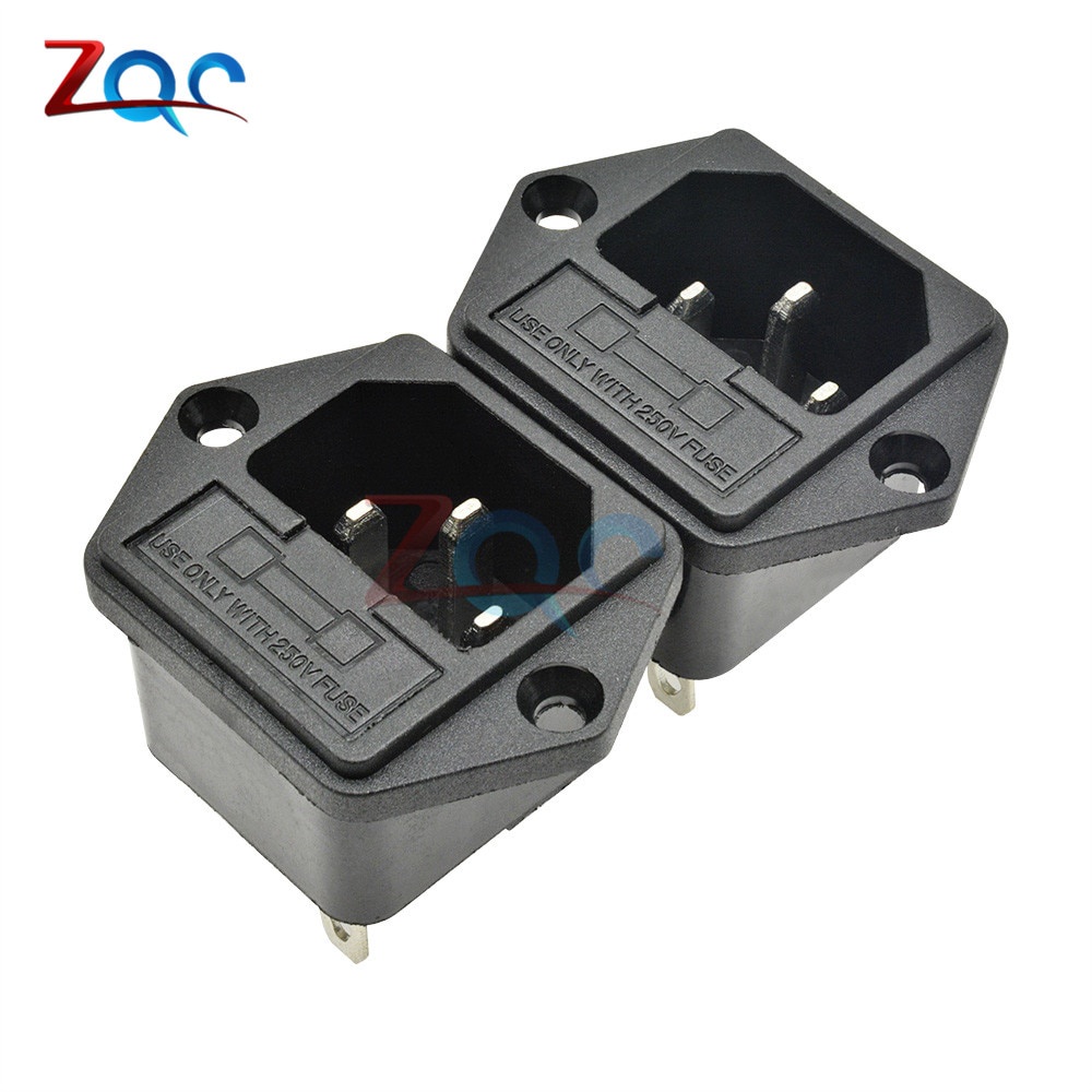 AC-03 3 PIN IEC320 C14 Male Power Cord Inlet AC Power Socket Receptacle ...