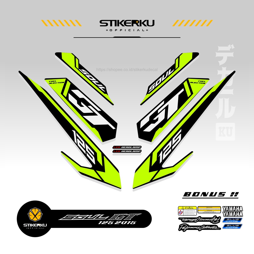 Striping SOUL GT 2015 EDITION / EGO AVANTIZ / BLUECORE / ROBOT/ MIO 125 ...