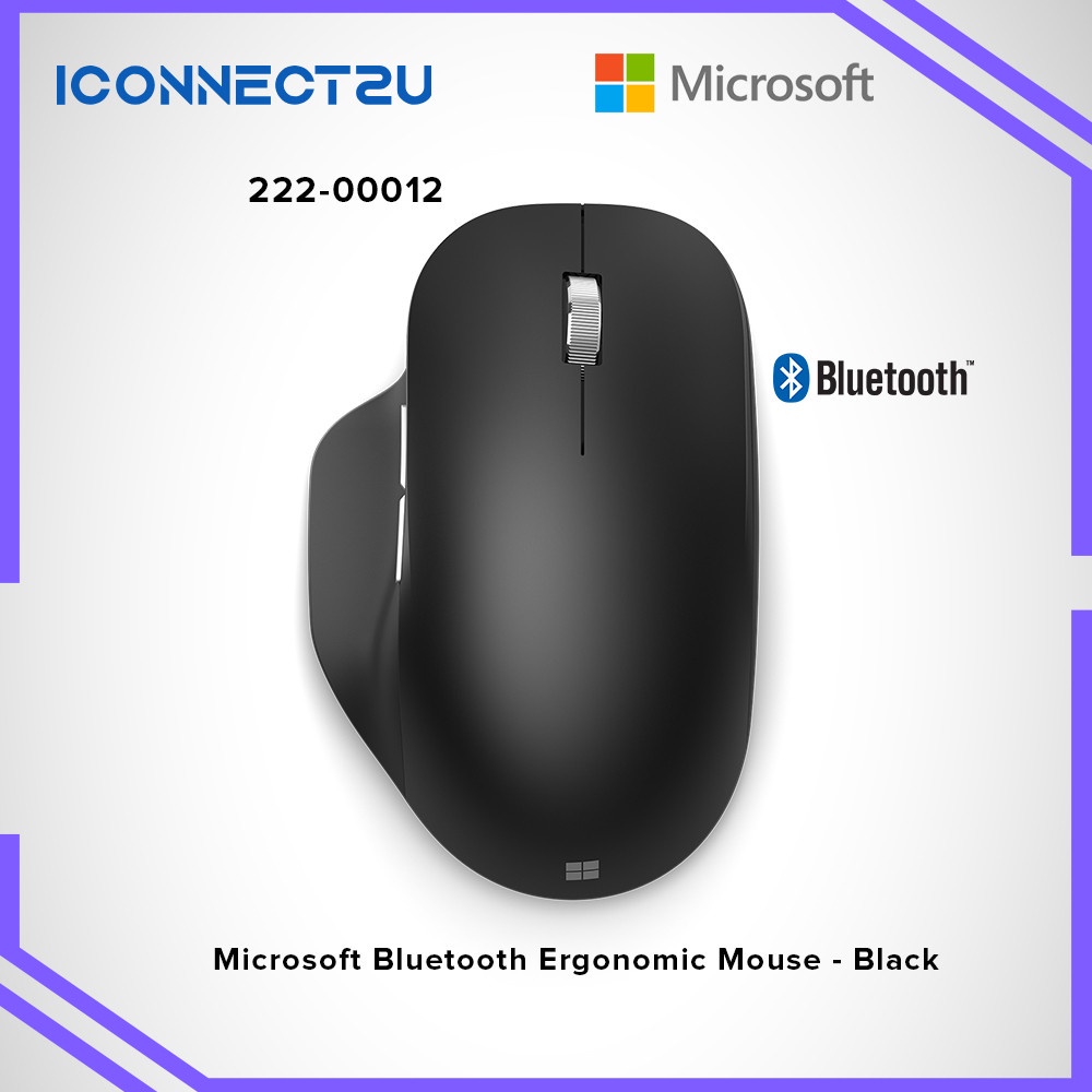 Microsoft Bluetooth Ergonomic Mouse - Black (222-00012) Black | Shopee ...