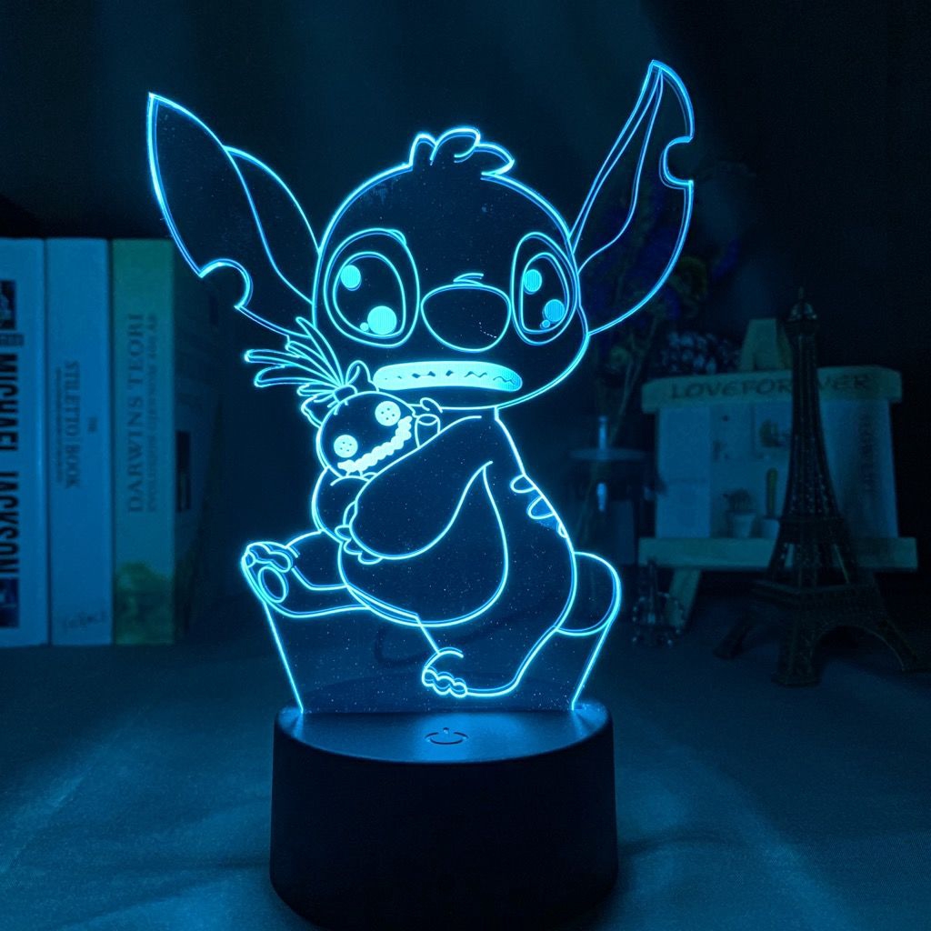 Lovely Stitch 3d Led Night Light, Cartoon Lilo & Stitch Table Lamp, Girls  Desk Lamp, Baby Bedroom Sleeping Night Lamp, Bedside Lamp, Birthday Light