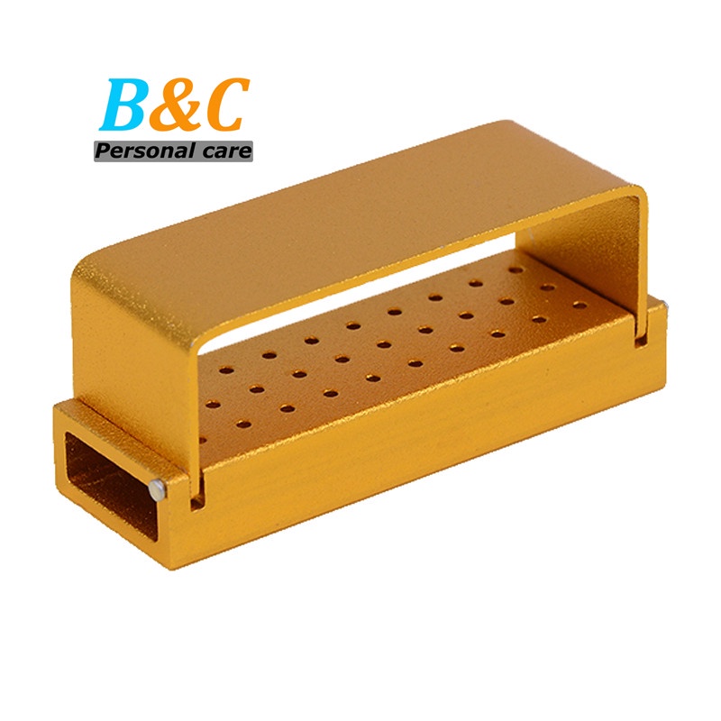 AZDENT 72 Holes Dental Disinfection Box Aluminum Autoclave Sterilizer Case for FG Burs Sterilization Holder Dentistry Lab Tools - 66
