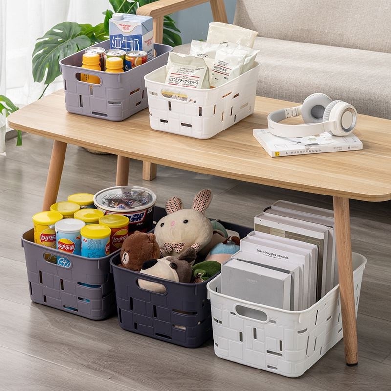Small Plastic basket Lundry baskets Kitchen organizer box snacks book