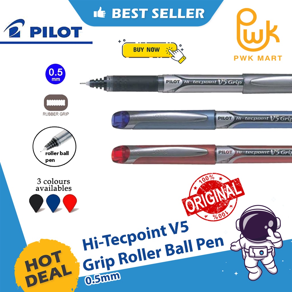 Pilot Hi-Tecpoint V5 Grip Roller Ball Pen | Shopee Malaysia