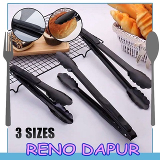 2 Pack Buffet Tongs, 10 Inch Stainless Steel Kitchen Food Serving Tongs  with Scissor Style Handles for Salad, Bread, Cake