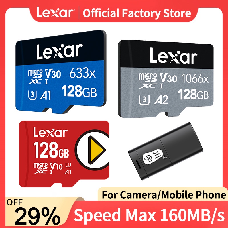 Lexar Micro SD 128GB 32GB 64GB 256GB 512GB 1TB A1 A2 Class10 Memory