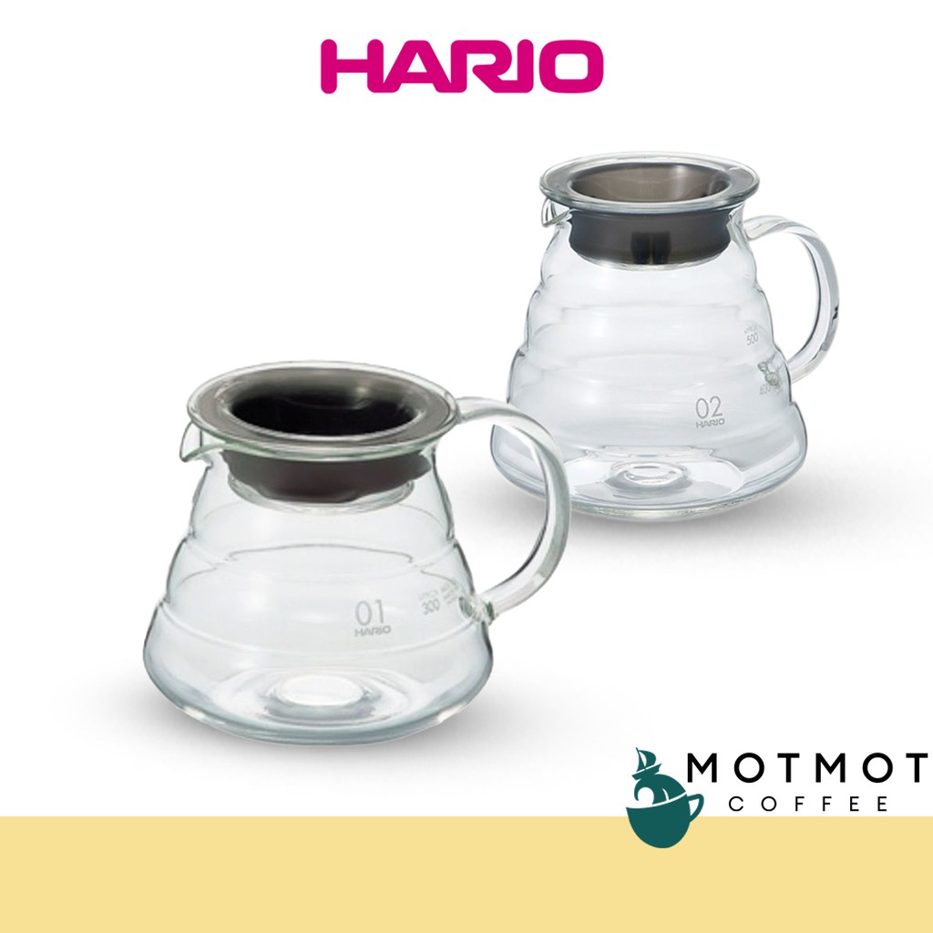 HARIO V60 Range Server Glass 360ml 600ml Clear Transparent Ear Coffee Serving Jug Shopee