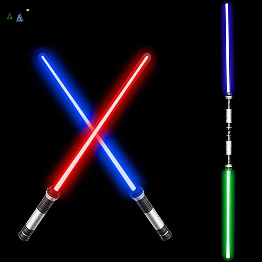 Light Up Laser Sword, 2in1 Lightsaber Sword with Sound(Motion Sensitive), 7 Adjustable Colors