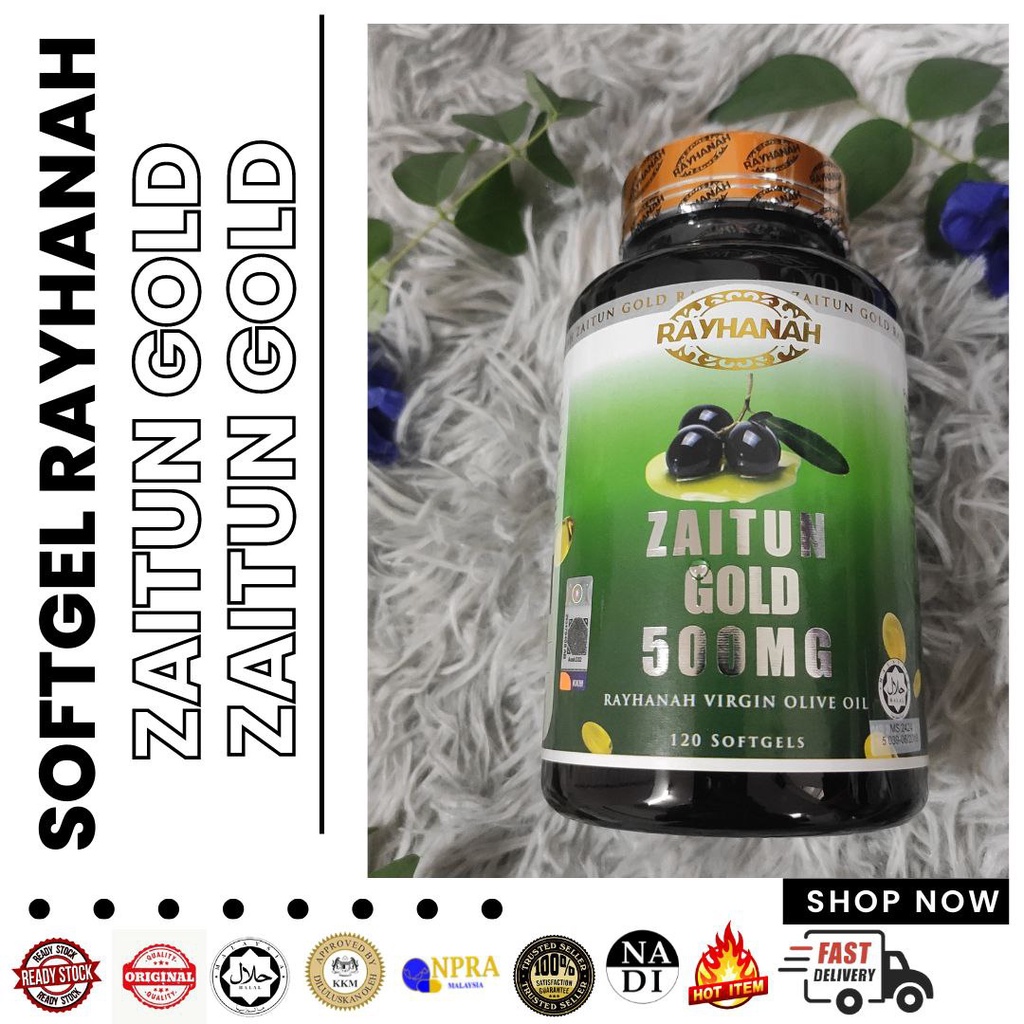 Rayhanah Softgel Minyak Zaitun Gold / Virgin Olive Oil 120 softgel ...