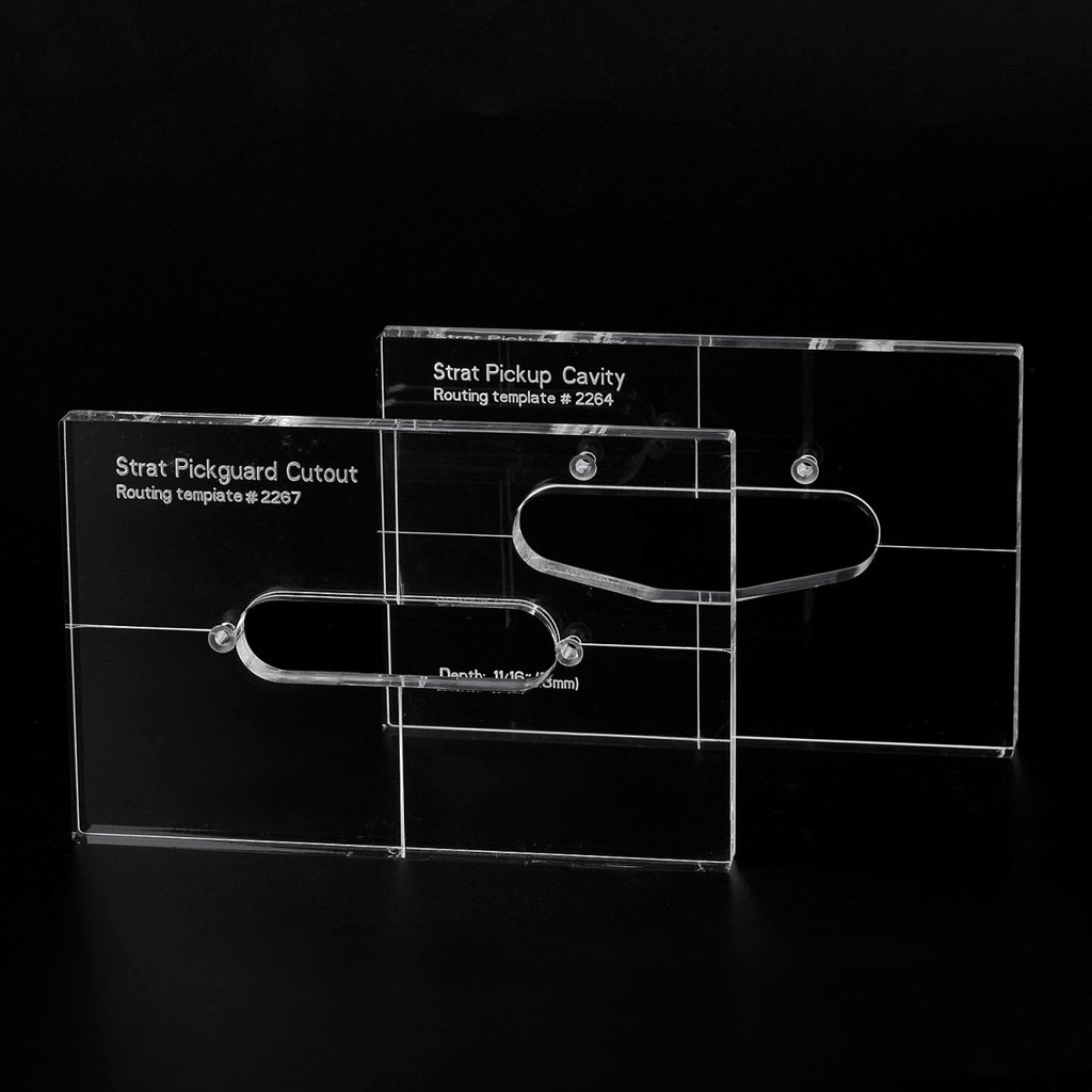 Musiclily Pro CNC Accurate Acrylic Single-coil Pickup Routing Templates ...