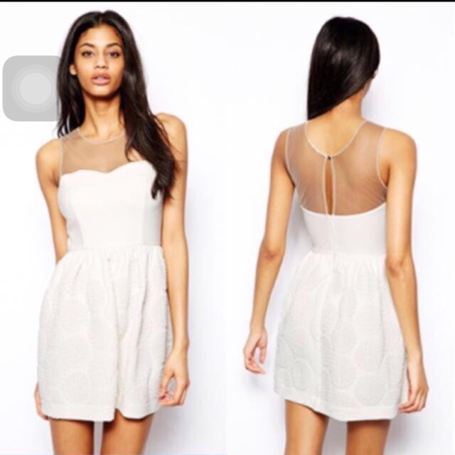 TFNC Topshop embossed sheer top dress Shopee Malaysia