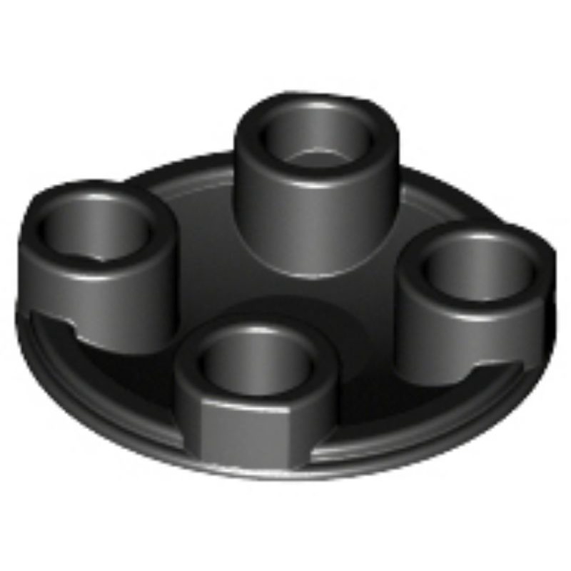 LEGO Loose Parts-Black/Tan/Light Gray/Dark Gray Plate Round 2x2 with ...