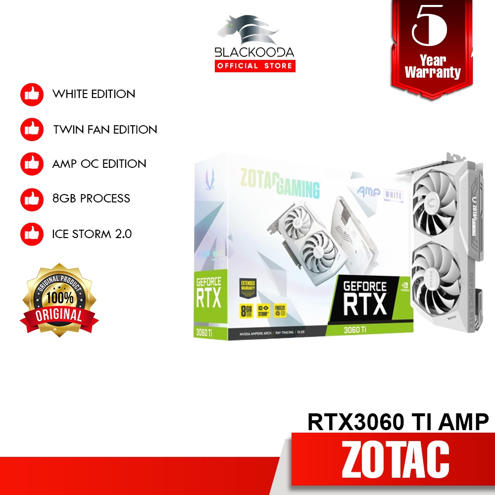 ZOTAC GAMING GeForce RTX 3060 Ti Twin Edge OC LHR 8GB GDDR6 256-bit 14 Gbps  PCIE 4.0 Gaming Graphics Card, IceStorm 2.0 Advanced Cooling, Active Fan  Control, FREEZE Fan Stop ZT-A30610H-10MLHR 