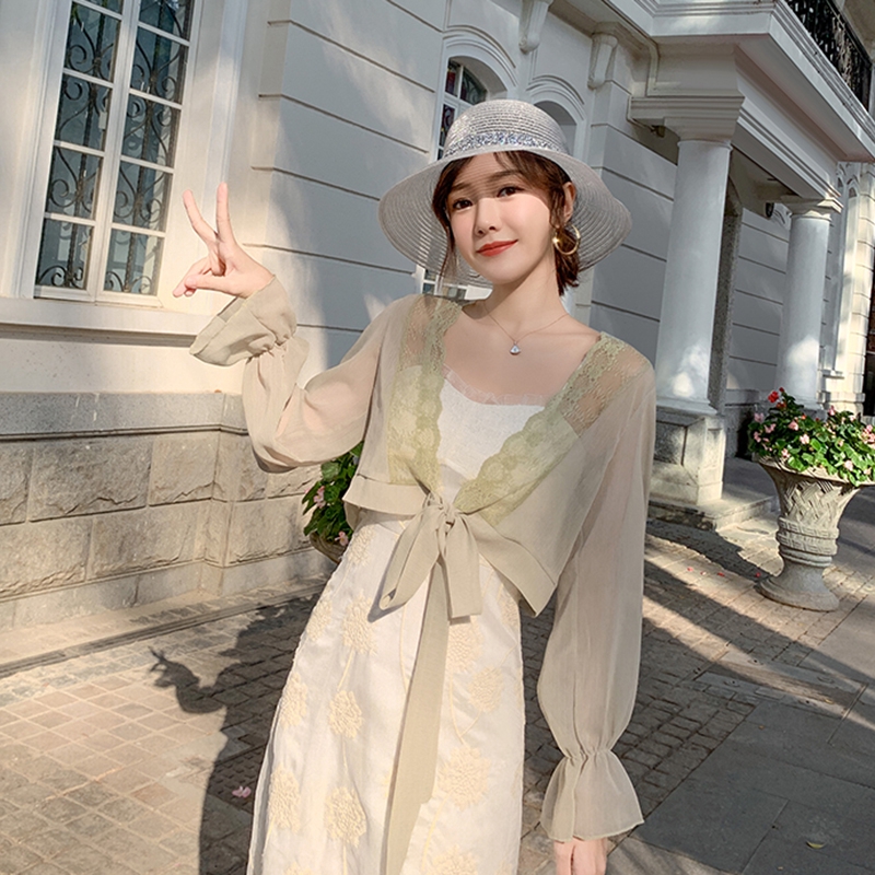 Long sleeve hot sale chiffon kimono