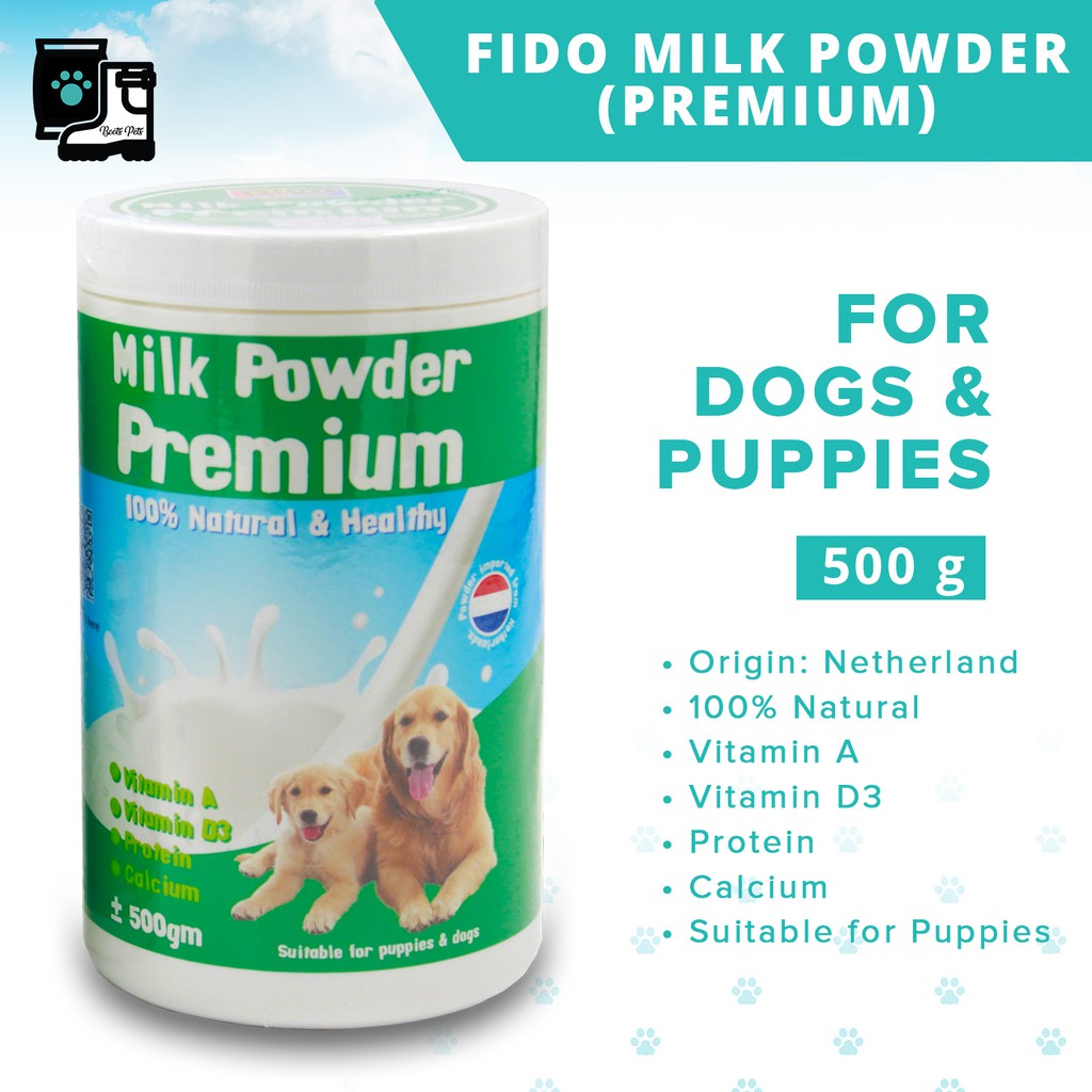 FIDO Milk Powder for Dog & Puppy (500g, 15.6oz) - PREMIUM Milk Replacer ...