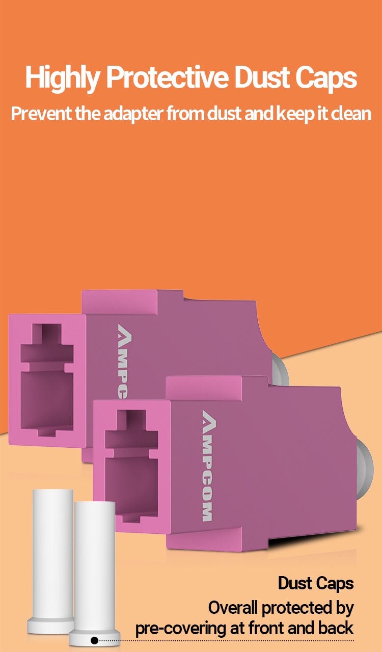 AMPCOM LC-LC SC-SC Fiber Optical Coupler Simplex Adapter SMF MMF Female ...