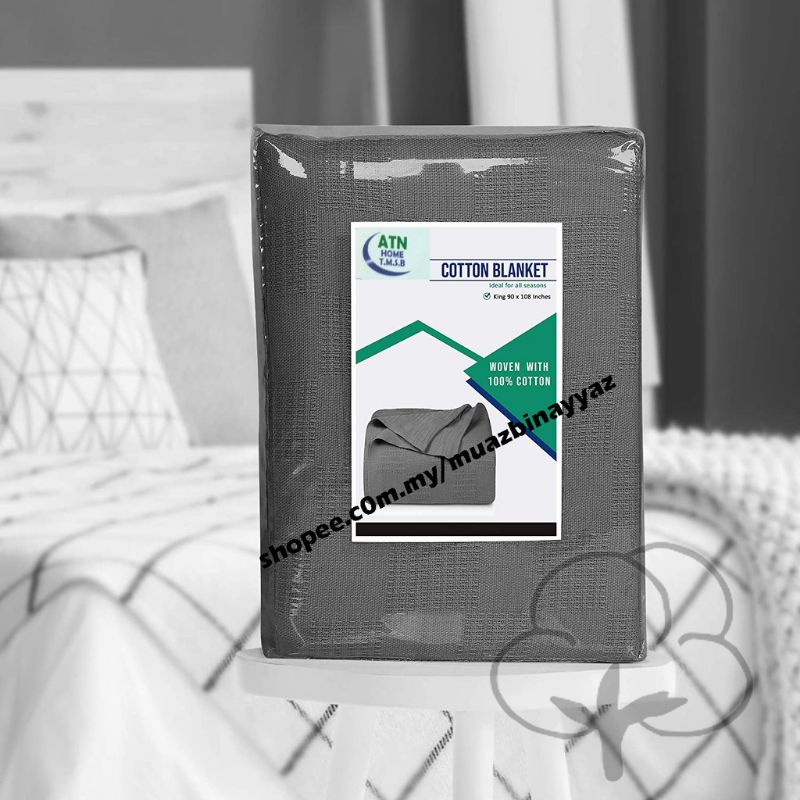 Bedding Premium 100 Cotton Blanket King soft Breathable Thermal