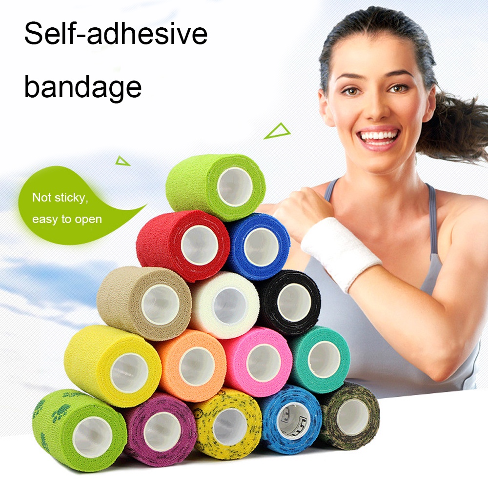 18 Colors Colorful Athletic Wrap Tape Self Adhesive Elastic Bandage