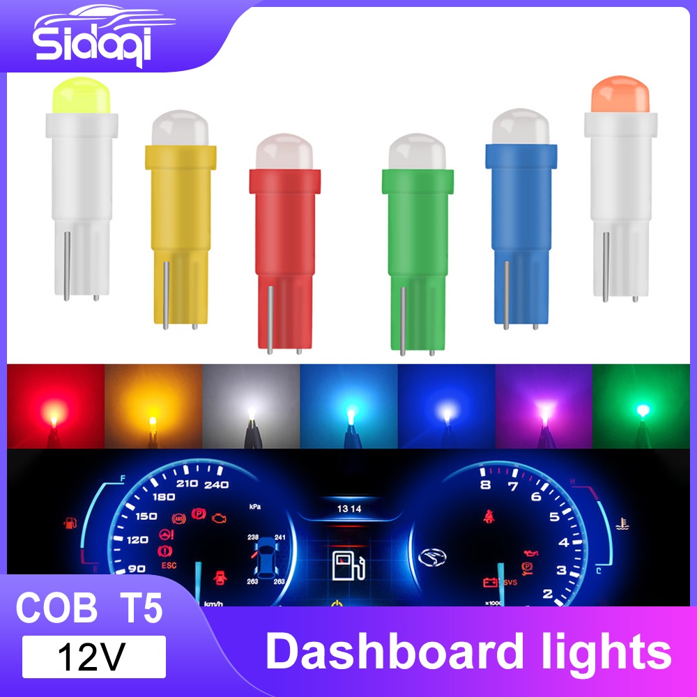5 piece Car bulb Ceramic T5 Car LED Dashboard Light Central control