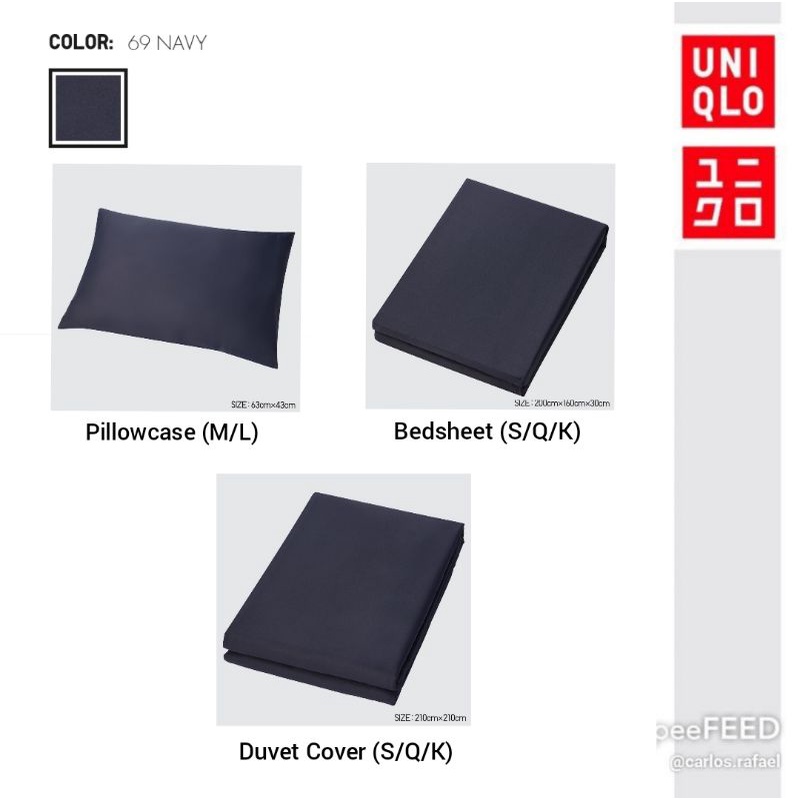 [Original] UNIQLO Japan AIRism Bed Collection Pillow Case/Bedsheet
