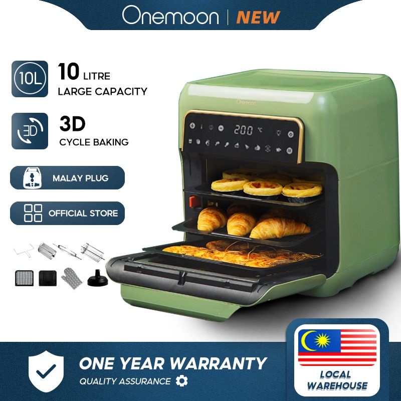 Onemoon OA9 Electric Air Fryer Oven, 10L Large Capacity Air Fryer