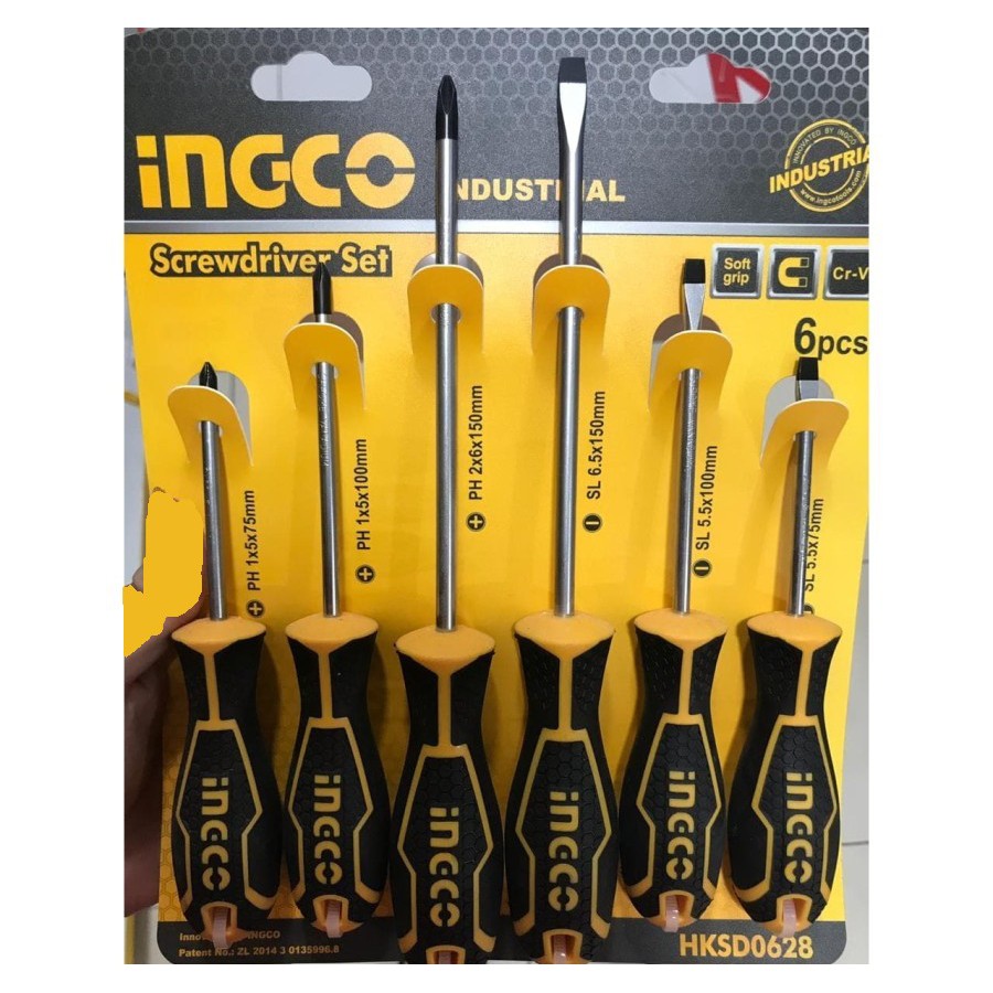 Ingco HKSD0628 Screwdriver Set / Screwdriver Set Of Rubber handle