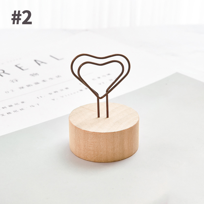 【Ready Stock】Cute Wood Memo Holder Paper Note Photo Clip Messages Clip