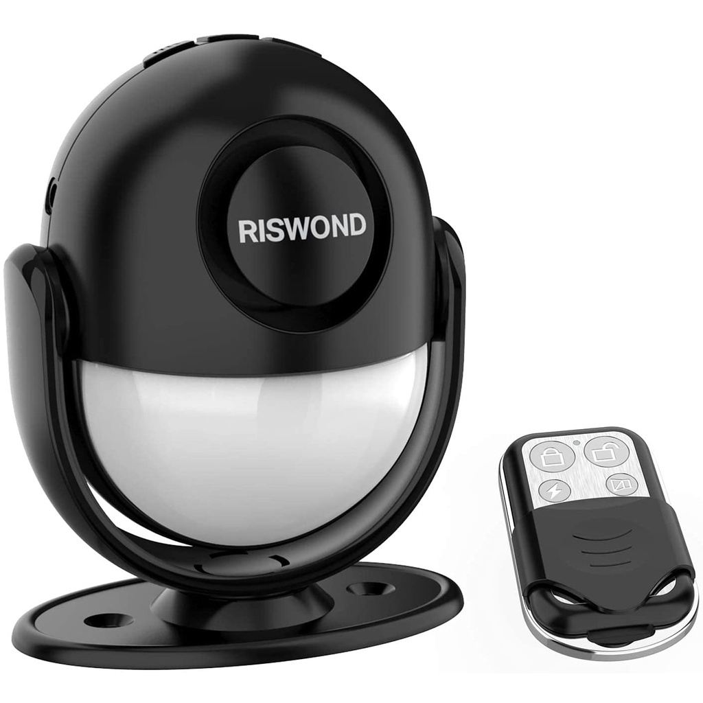 RISWOND 125 DB Loud Motion Sensor Alarm & Wireless Security Alarms for