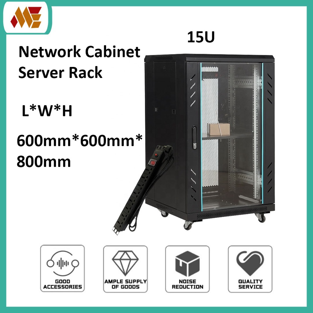 Network Cabinet Server Rack 15U soundproof fireproof/Network Switch ...