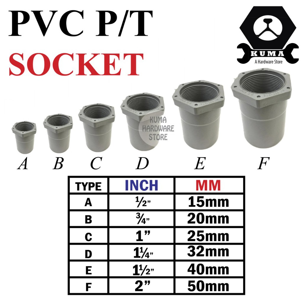 PVC PT SOCKET (PIPE FITTING) | Shopee Malaysia