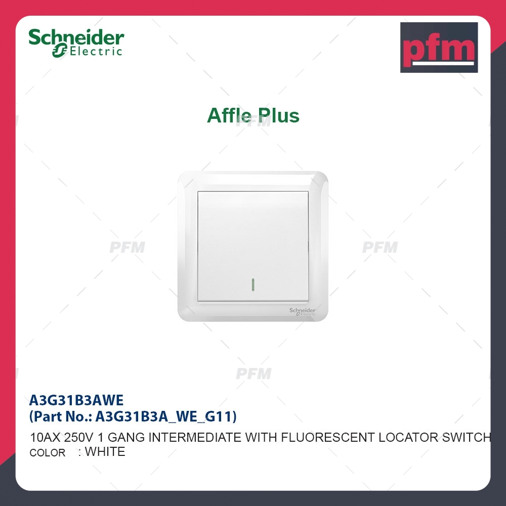 SCHNEIDER AFFLE PLUS SERIES WHITE SWITCHES & SOCKETS | Shopee Malaysia