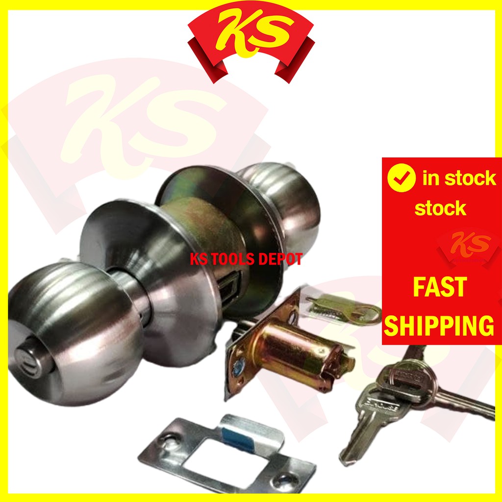 BIG HOUSE Cylindrical Lock Kunci Pintu Tombol SS Kunci Bulat Pintu ...