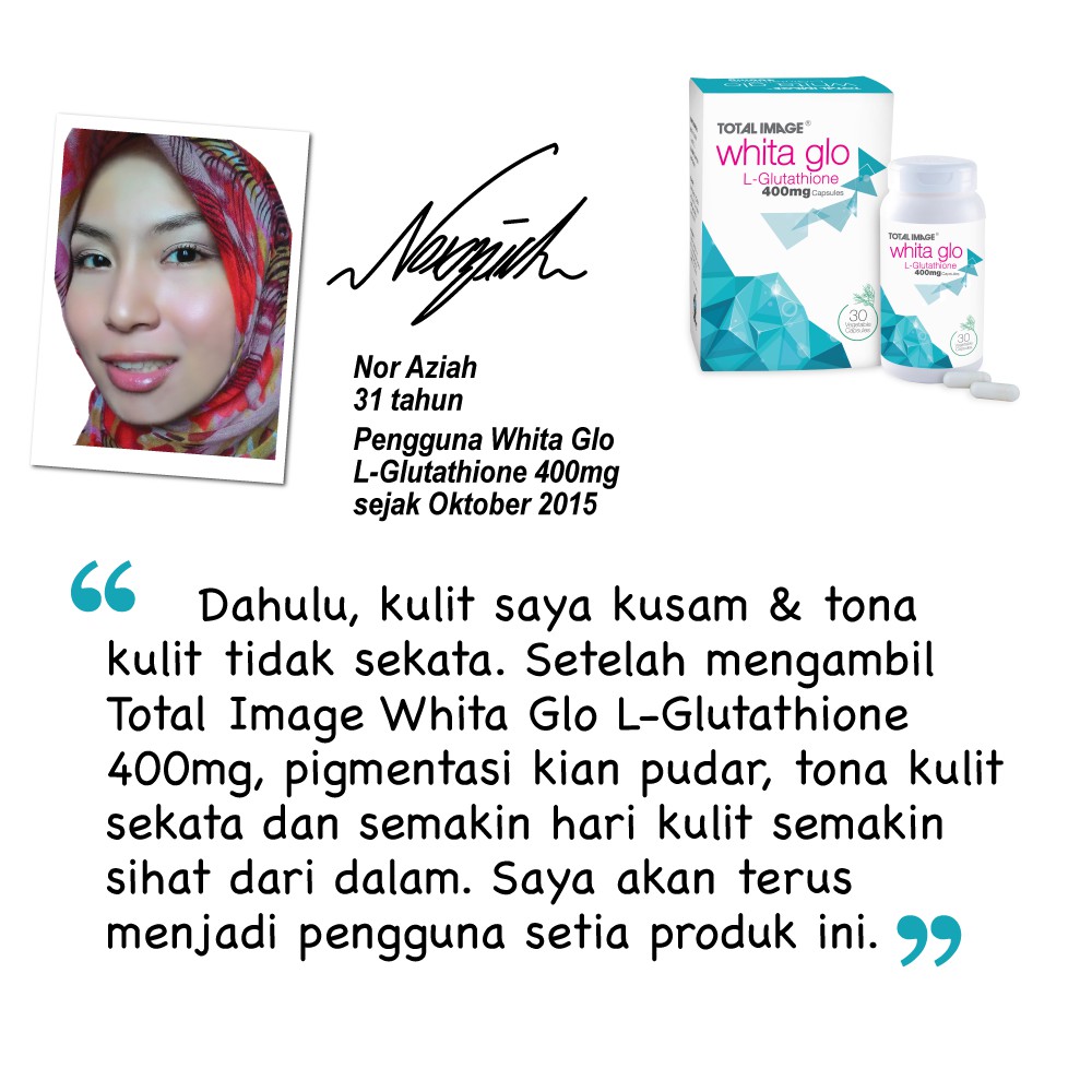 Total Image Whita Glo L-Glutathione 400mg - 30 Capsules - Whitening  Supplement | Shopee Malaysia